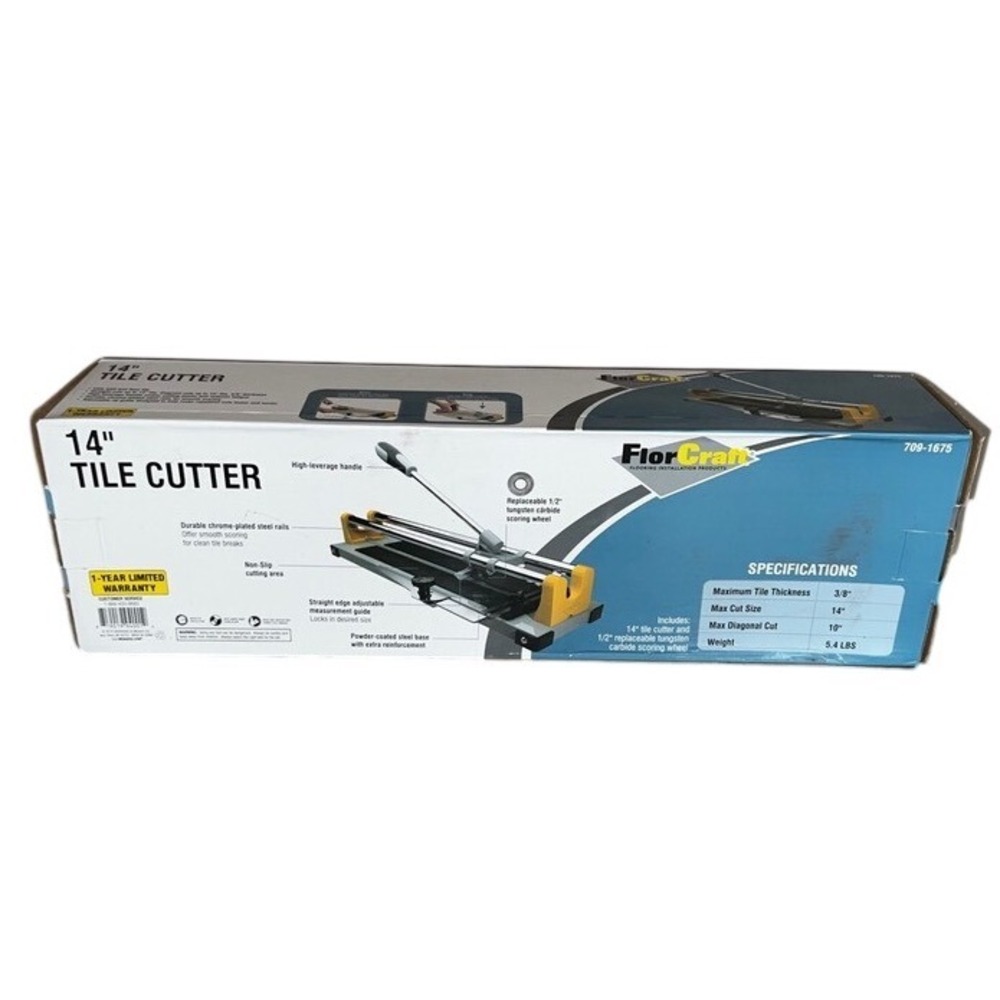 FlorCraft 14 Inch Manual Tile Cutter Ceramic Floor Wall Tool New